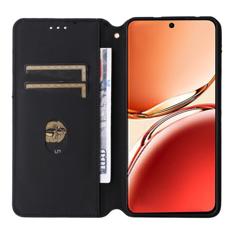 Folio Deksel Oppo Reno 12f 5g Diamantmønster