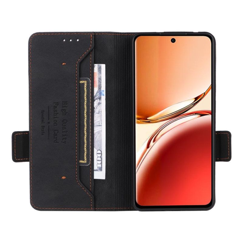 Lærdeksel Folio Deksel Oppo Reno 12f 5g Mobildeksel Retrodesign