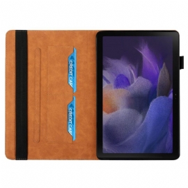 Deksel Samsung Galaxy Tab A8 (2021) Cube Geometry Flap Kortholder