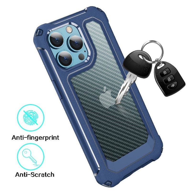 Deksel Til iPhone 13 Pro Max Clear Carbon Fiber Style