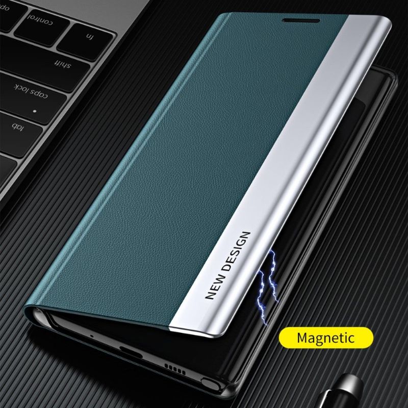 Etui Til iPhone 13 Pro Max Business Skinneffektmagnet