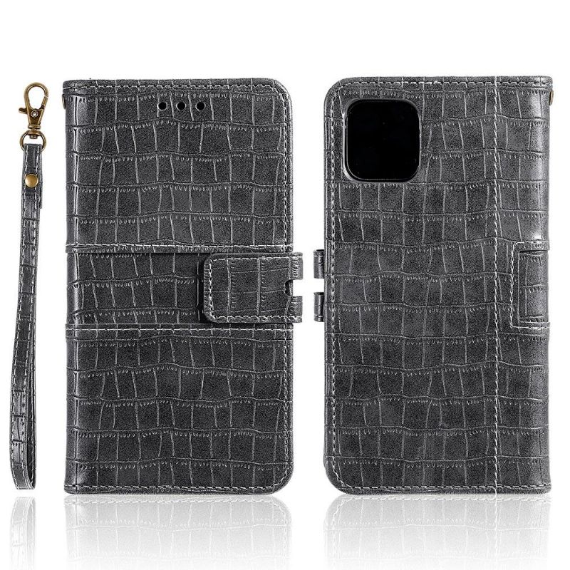 Folio Deksel Til iPhone 13 Pro Max Anti-fall Croc Effect Leather Style