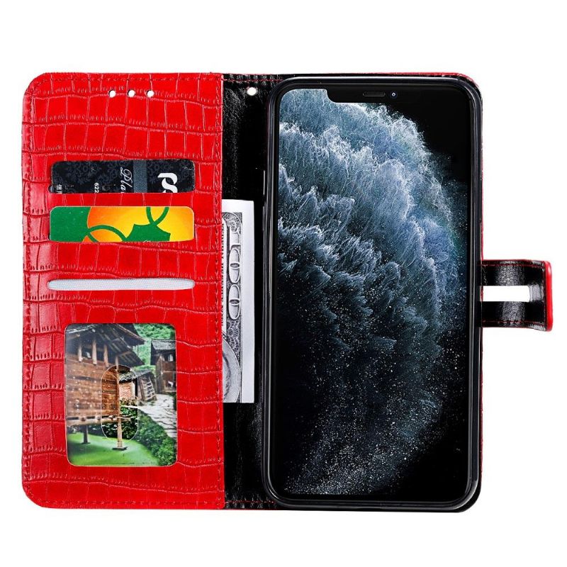 Folio Deksel Til iPhone 13 Pro Max Anti-fall Croc Effect Leather Style