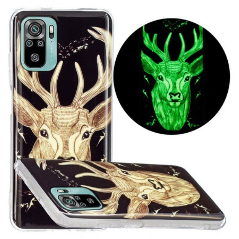 Deksel Til Xiaomi Redmi Note 10 / 10S Fluorescerende Majestic Deer