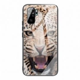 Deksel Til Xiaomi Redmi Note 10 / 10S Leopard Herdet Glass