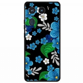 Deksel Motorola Edge 50 Ultra Blå Blomster