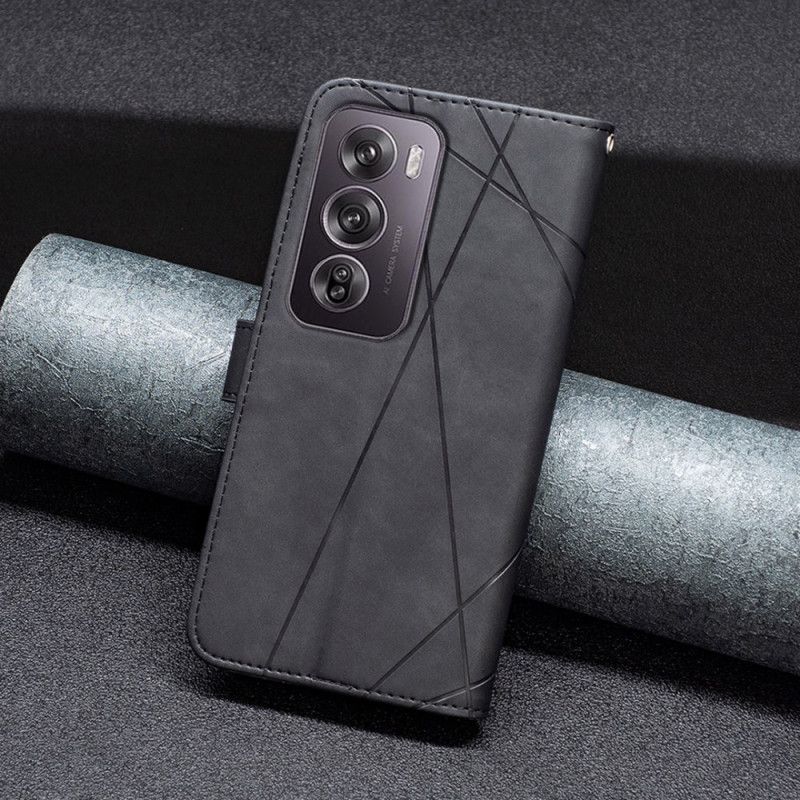 Folio Deksel Oppo Reno 12 Pro 5g Geometrisk Design Binfen Farge