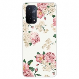 Deksel Til Oppo A74 5G / A54 5G Anti-fall Blomster