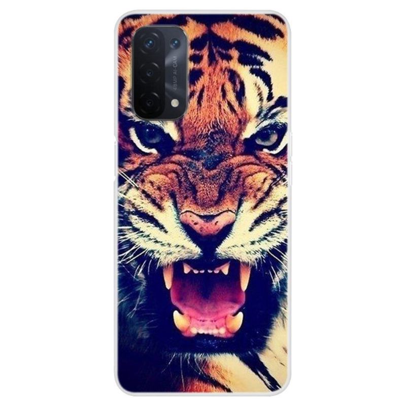 Deksel Til Oppo A74 5G / A54 5G Heftig Tiger