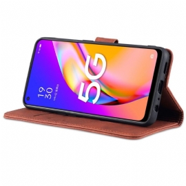 Etui Til Oppo A74 5G / A54 5G Folio Deksel Azns Kortholder