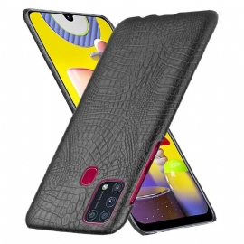 Deksel Til Samsung Galaxy M31 Croc Skin Effect - Svart