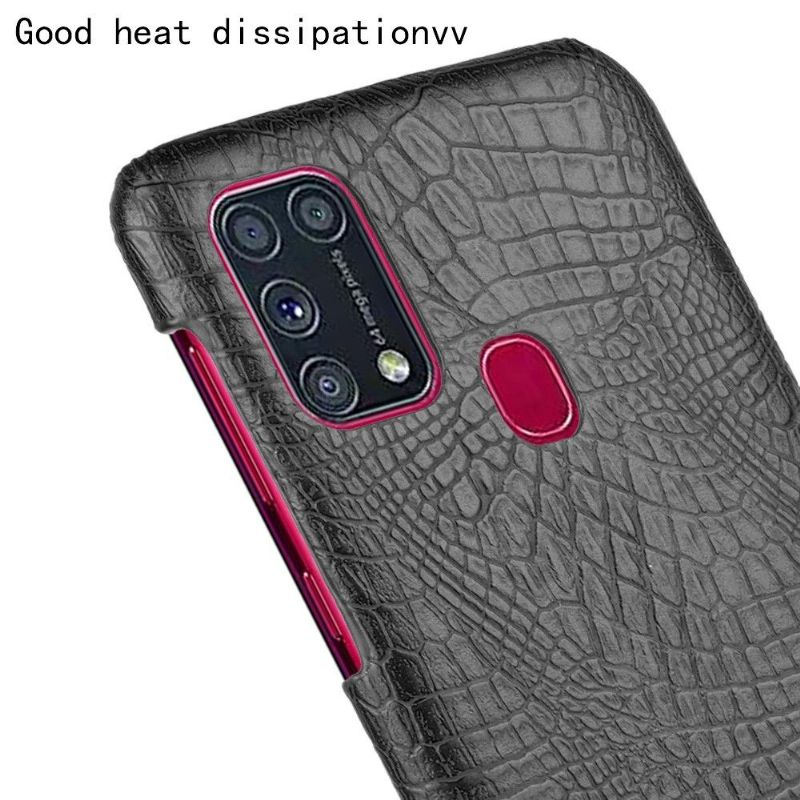 Deksel Til Samsung Galaxy M31 Croc Skin Effect - Svart