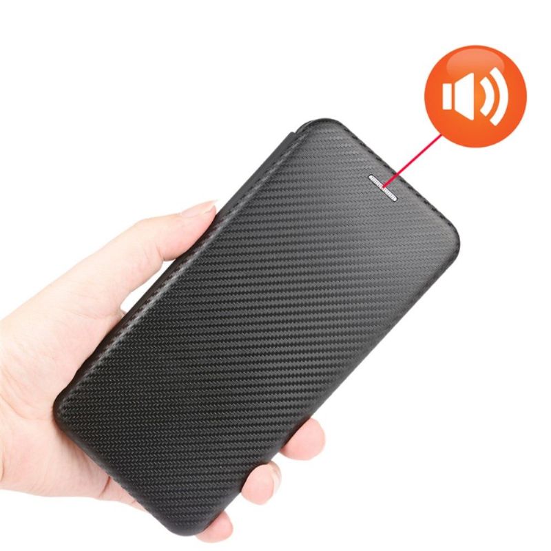 Folio Deksel Til Motorola Edge 20 Carbon Fiber Leathette