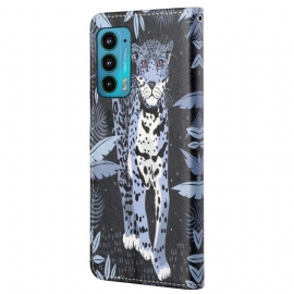 Folio Deksel Til Motorola Edge 20 Leopard