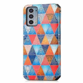 Folio Deksel Til Motorola Edge 20 Mandala Kaleidoskop