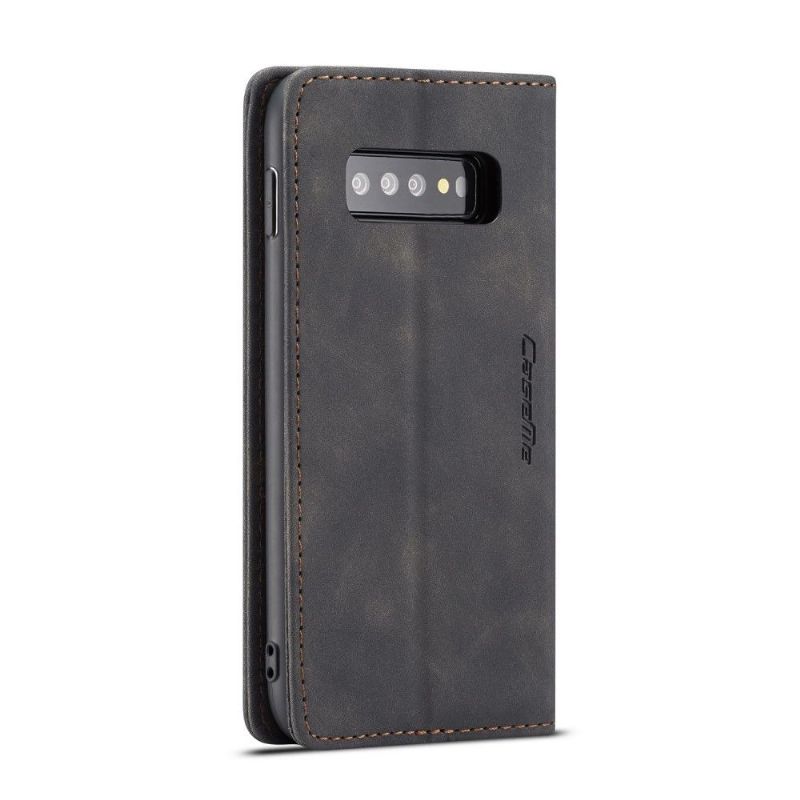 Etui Til Samsung Galaxy S10 Anti-fall Premium Imitert Skinn