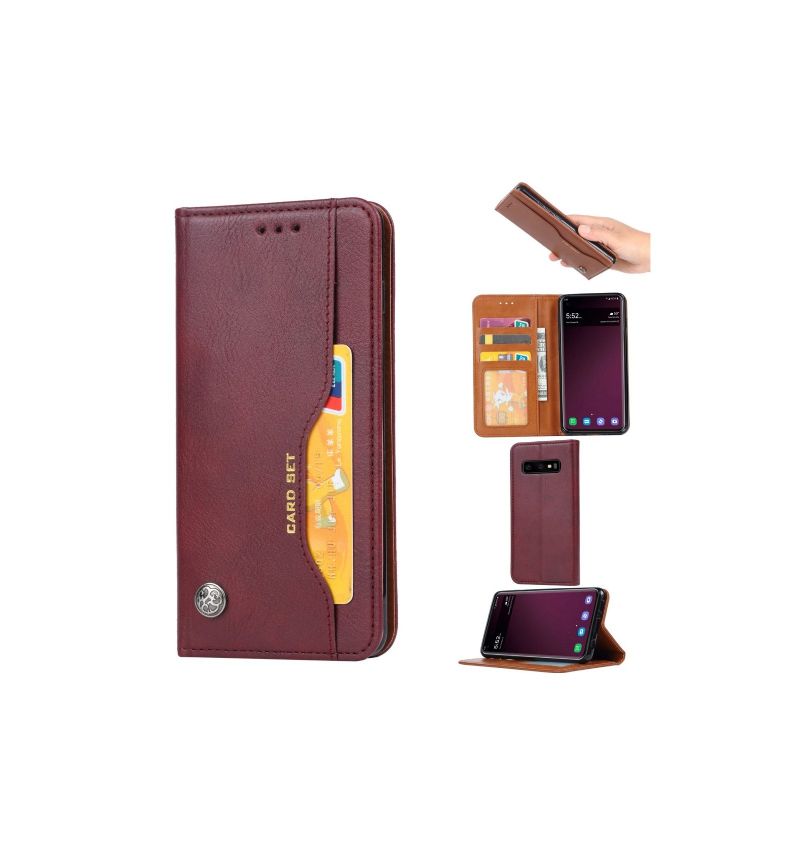 Etui Til Samsung Galaxy S10 Stand Case Leather Card Holder