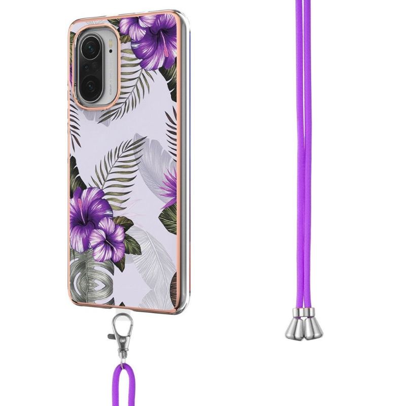 Deksel Til Xiaomi Mi 11i / Poco F3 Med Snor Eksotiske Blomster