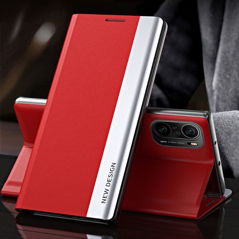 Etui Til Xiaomi Mi 11i / Poco F3 Business Skinneffektmagnet