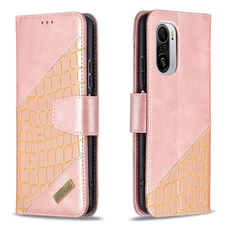 Folio Deksel Til Xiaomi Mi 11i / Poco F3 Anti-fall Croc Look Skinneffekt