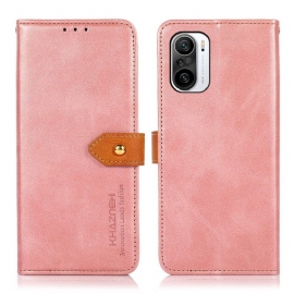 Folio Deksel Til Xiaomi Mi 11i / Poco F3 Khazneh Bicolor Kunstskinn