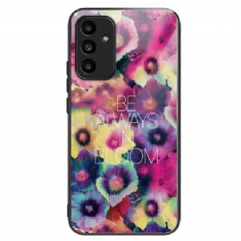 Deksel Samsung Galaxy A15 5g Fargerike Blomster I Herdet Glass