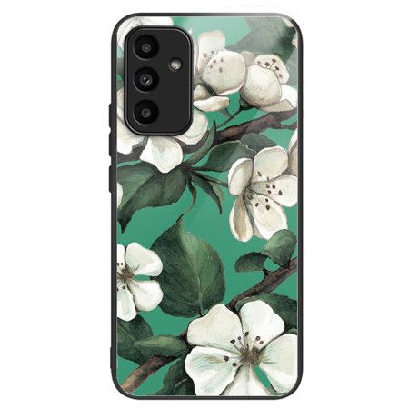 Deksel Samsung Galaxy A15 5g Herdet Glass Hvite Blomster