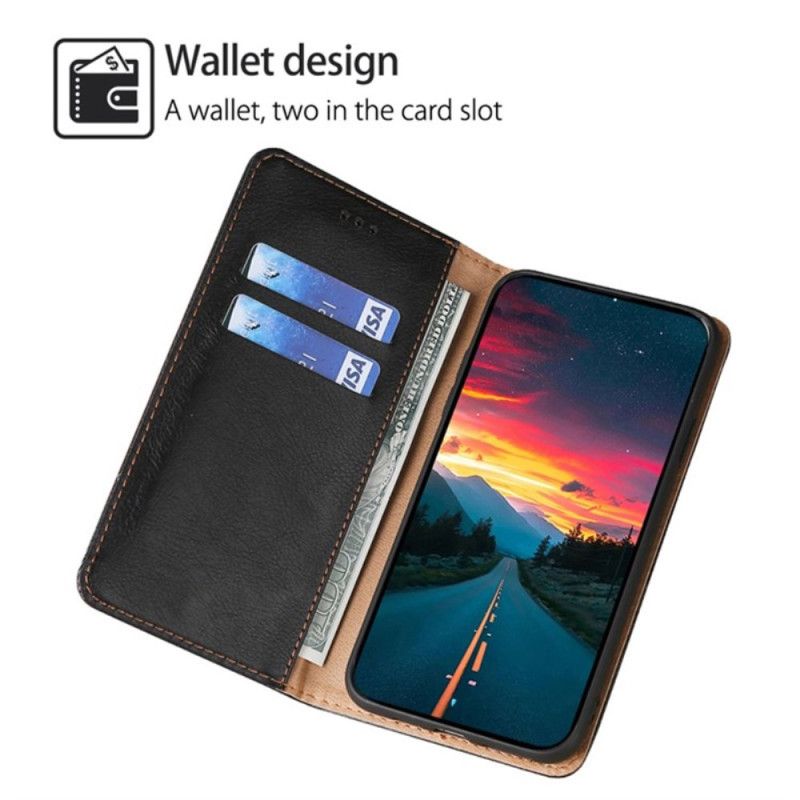 Folio Deksel Samsung Galaxy A15 5g Klassisk Skinneffekt Beskyttelse Deksel