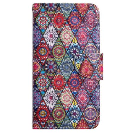 Lærdeksel Folio Deksel Samsung Galaxy A15 5g Mobildeksel Patchwork Med Stropp