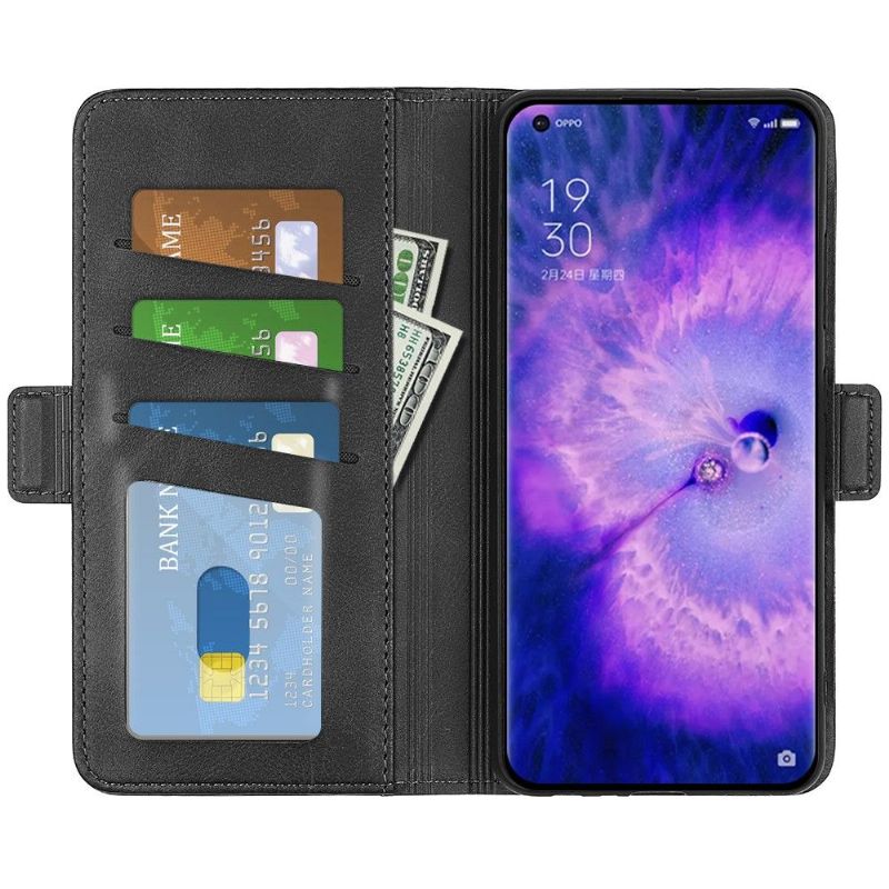 Etui Til Oppo Find X5 Lommebok Deksel I Matt Kunstskinn