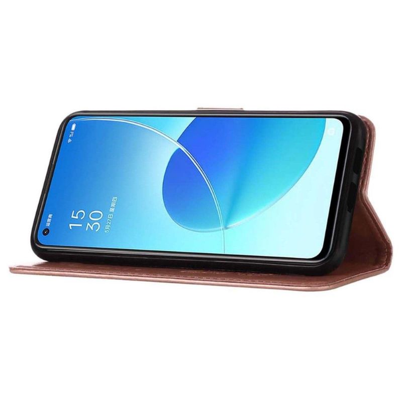 Folio Deksel Til Oppo Find X5 Kortholder For Sommerfuglblomst