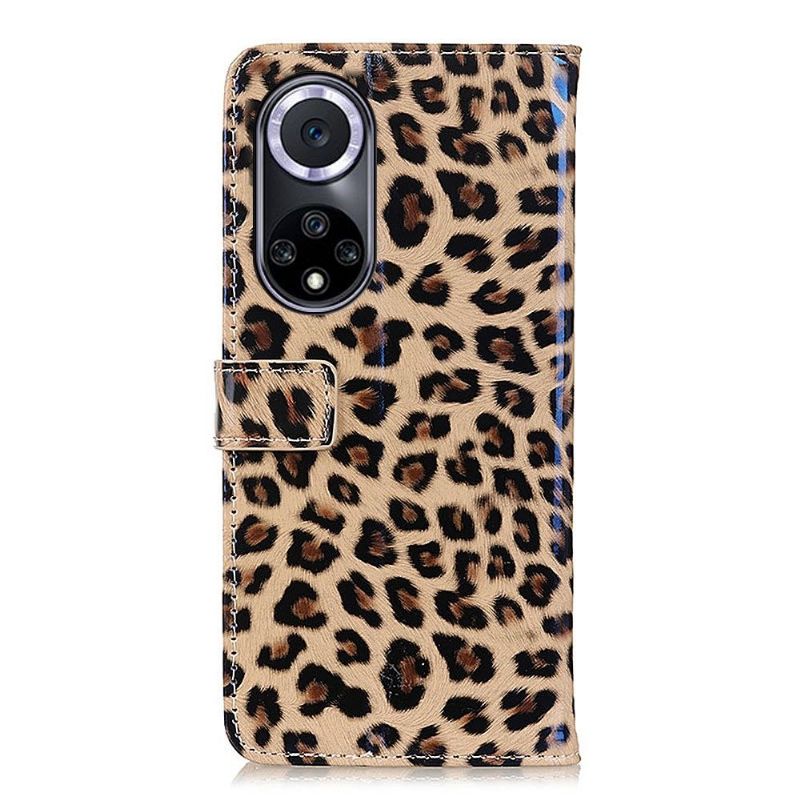 Folio Deksel Til Honor 50 / Huawei Nova 9 Leopardstil I Kunstskinn