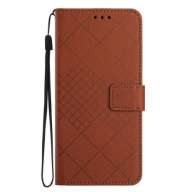 Folio Deksel Realme 12 Plus 5g Litchi Texture Diamond Design