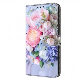 Folio Deksel Honor X9b / Magic 6 Lite Fargerike Blomster Beskyttelse Deksel