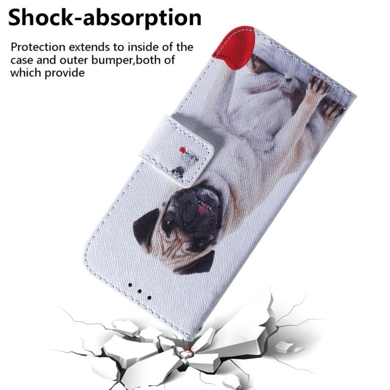 Lærdeksel Folio Deksel Honor X9b / Magic 6 Lite Mobildeksel Pug Dog