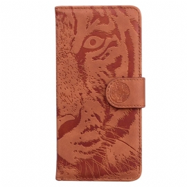 Lærdeksel Folio Deksel Honor X9b / Magic 6 Lite Mobildeksel Tiger Footprint