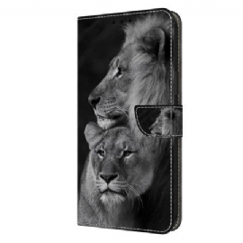 Lærdeksel Folio Deksel Honor X9b / Magic 6 Lite Par Lions