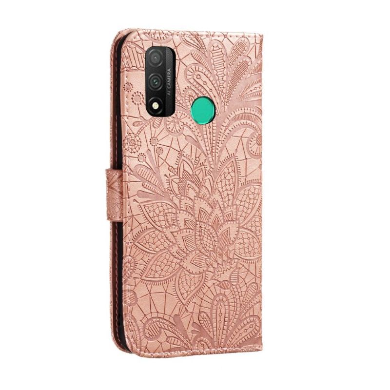 Folio Deksel Til Huawei P Smart 2020 Elegant Blondeblomst - Rosegull