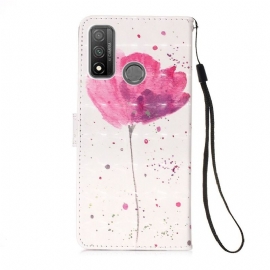 Folio Deksel Til Huawei P Smart 2020 Rosa Blomst