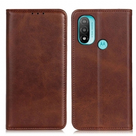 Beskyttelse Deksel Til Moto E40 / E30 / E20 Folio Deksel Elegance Split Leather