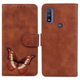 Folio Deksel Til Moto E40 / E30 / E20 Skin-touch Butterfly