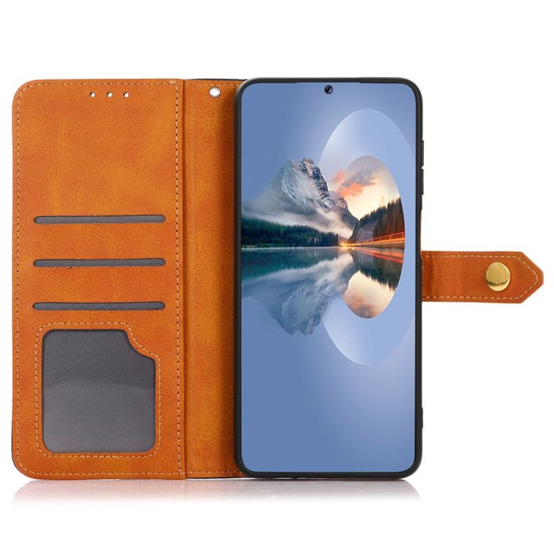 Folio Deksel Xiaomi 14t Gylden Knapp