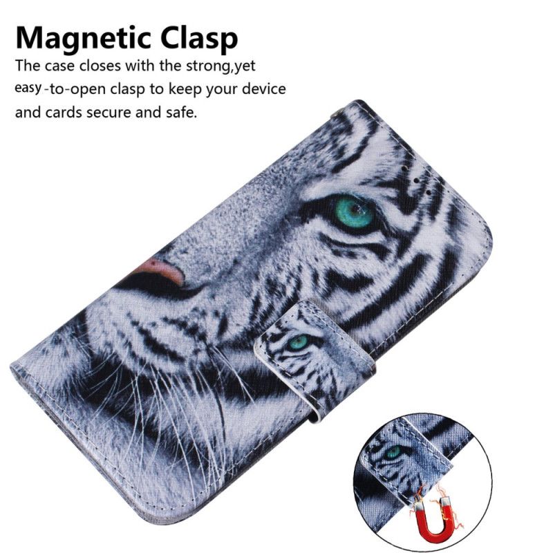 Folio Deksel Xiaomi 14t Hvit Tiger