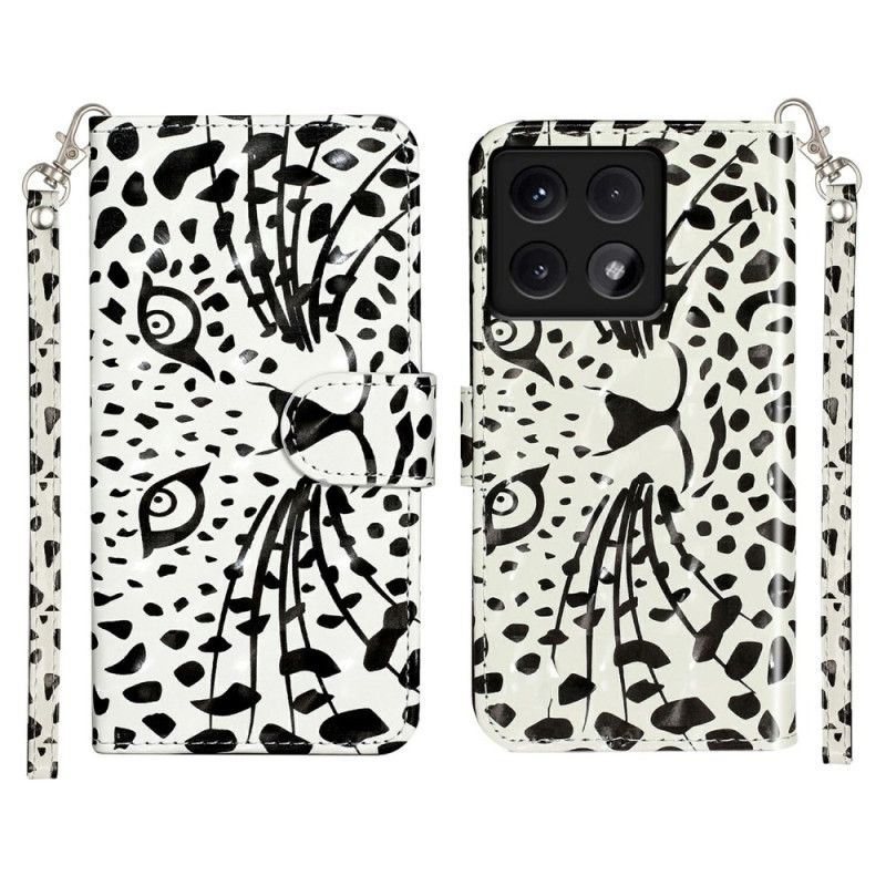 Folio Deksel Xiaomi 14t Leopard Grafisk Stropp