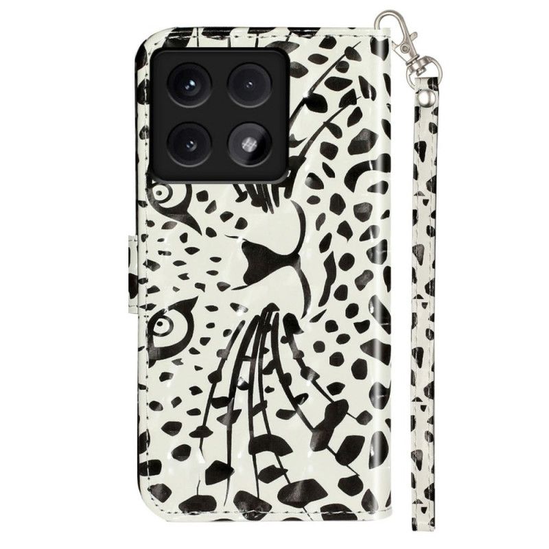 Folio Deksel Xiaomi 14t Leopard Grafisk Stropp