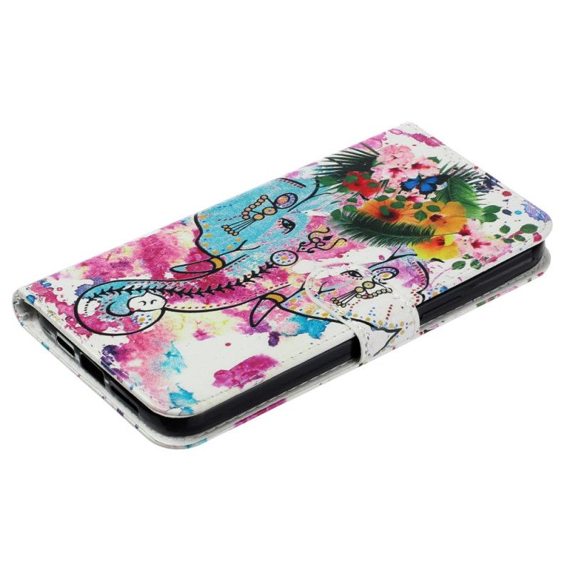 Folio Deksel Xiaomi 14t Premium Blomsterelefant