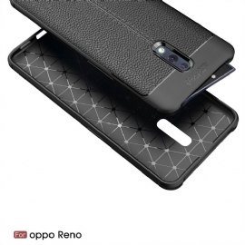 Deksel Til Oppo Reno Faux Leather Finishing Gel