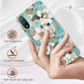 Deksel Til Motorola Moto E20 / E30 / E40 Originalitet Gardenia Hvit Blomst