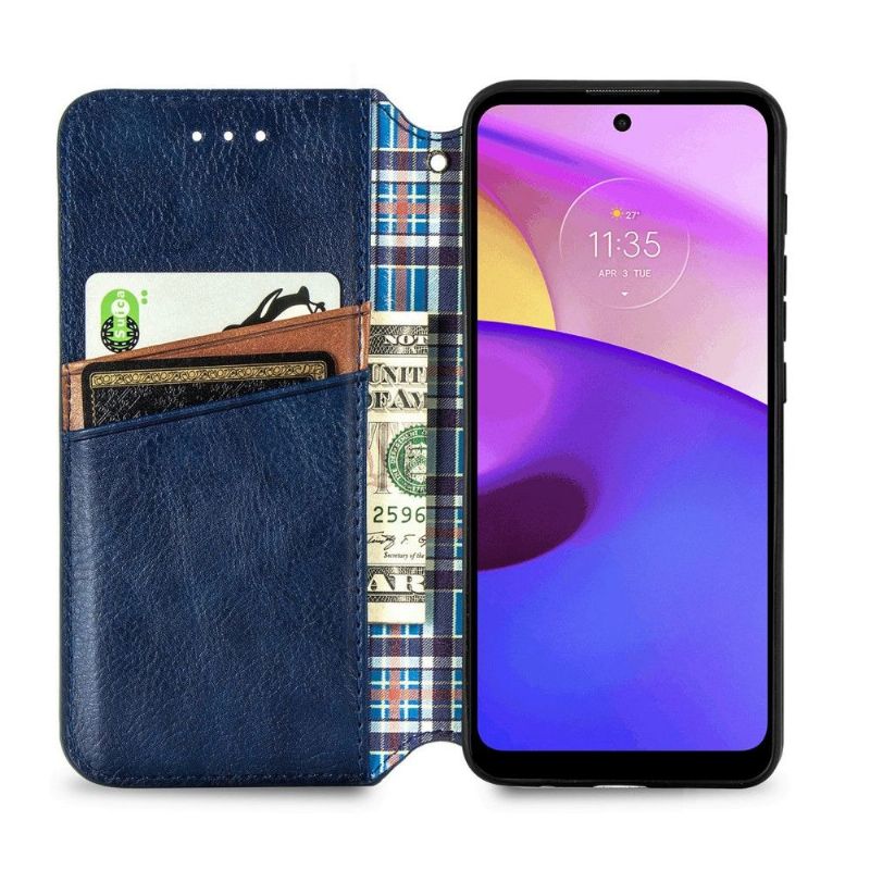 Folio Deksel Til Motorola Moto E20 / E30 / E40 Kub Design Kortholder