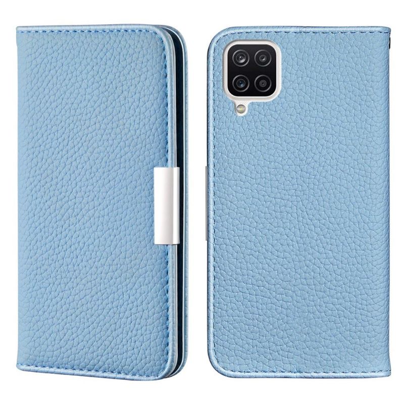 Lærdeksel Til Samsung Galaxy A22 4G Originalitet Folio Deksel Grained Faux Leather Flip